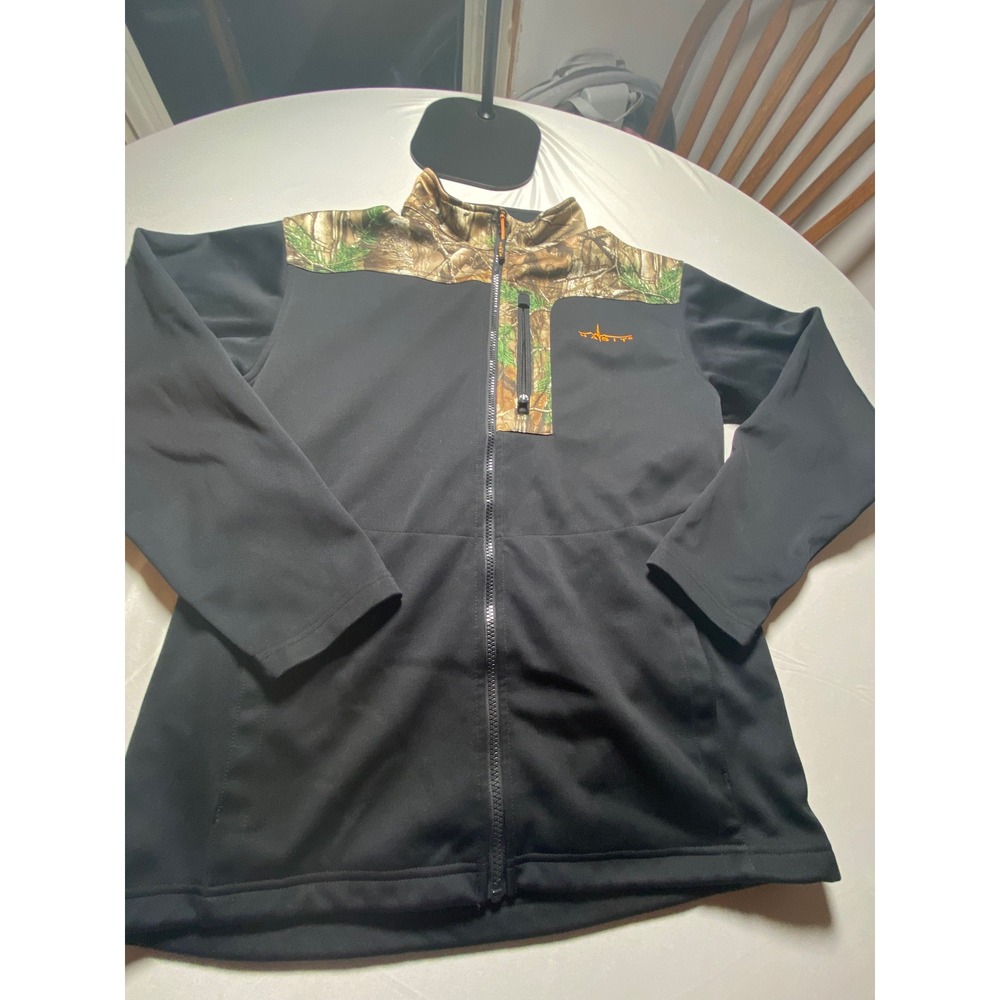 Habit Mens Full Zip Camo Softshell Hunting Jacket Anthracite SS5030 Medium